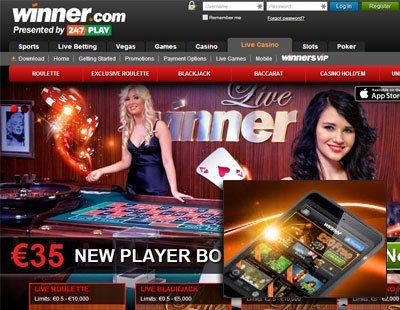 Live Casino Magic at Winner Casino